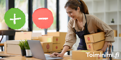 Toiminimen hyvät ja huonot puolet